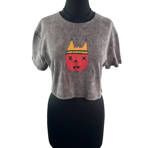 By Dwight O'neal J. Gray Tupac Reverse Red Crop Top Crew Neck Tee Size Large L - Picture 2 of 11